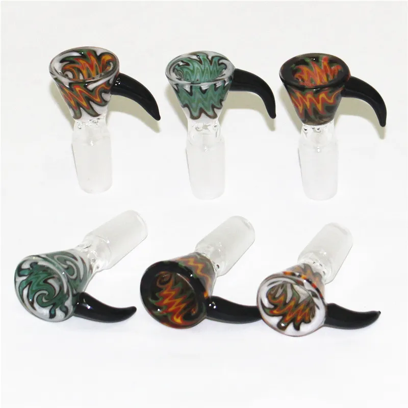 Fumer Heady Bols en verre 14mm 18mm Diapositives Bol Pièces Bongs Bol Mâle Femelle pour conduites d'eau Récupérer les cendriers Silicone Rigs