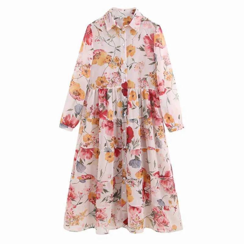 Women Floral Dress Chiffon Material Spring Fashion Spaghetti Strap Lining Two Piece Sets Modern Lady Long Dresses 210602