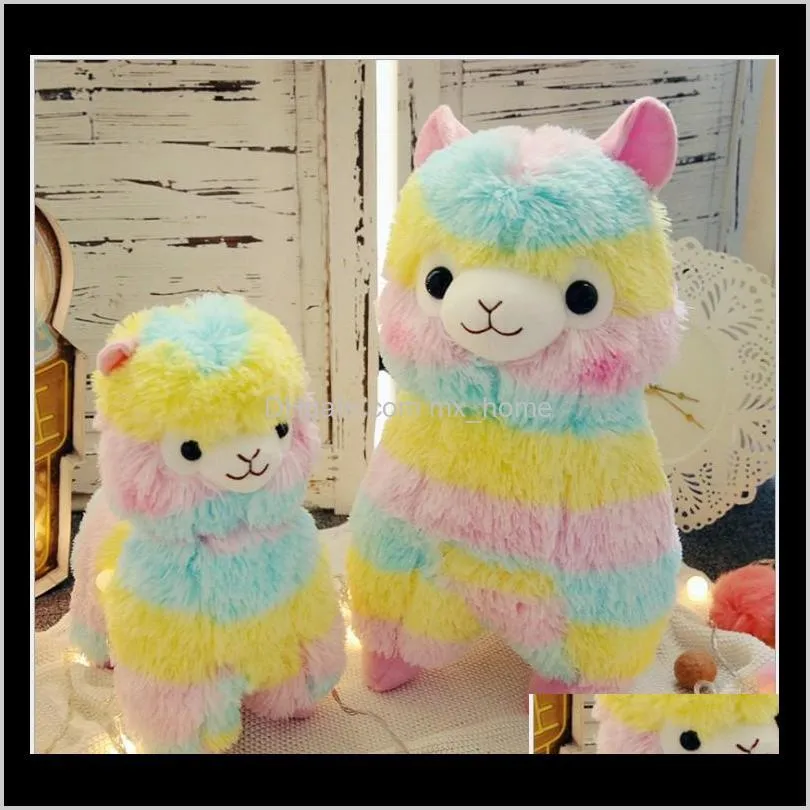 20cm 25cm 35 cm 50 cm urocze Rainbow Alpacasso Kawaii Alpaca lama arpakasso soft zabawka dla chłopca dziewczyna urodzinowa Ckihi l2ol6