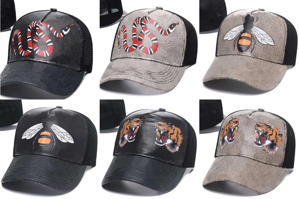 قبعات بيسبول المجهزة قبعات Casquette Sun Hat Classic Snake Tiger Bee Cat Canvas تتميز للرجال والنساء