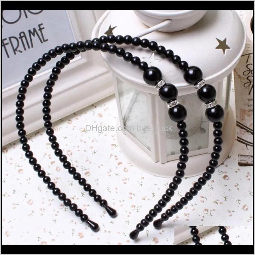 Korean Style Princess pearl with rhinestone Hair bands Elegant kids Girl pearl Headbands children Hair Accessories 1pc