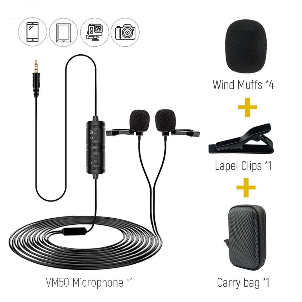 Microphones Micrófono de solapa con cable, condensador, solapa, 3,5mm, para ordenador, teléfono móvil, cámara, grabación sonido