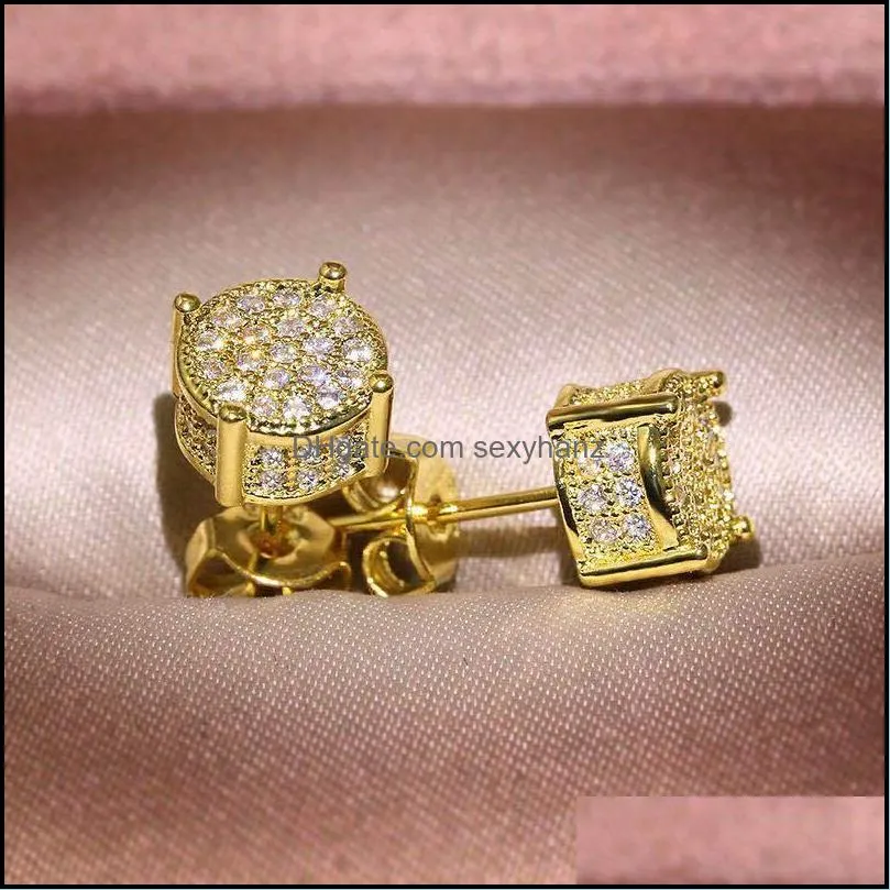 Other S925 Sterling Silver Stud Earring Fine 2 Carats FL Diamond Jewelry 925 Bizuteria Orecchini Gemstone Earrings
