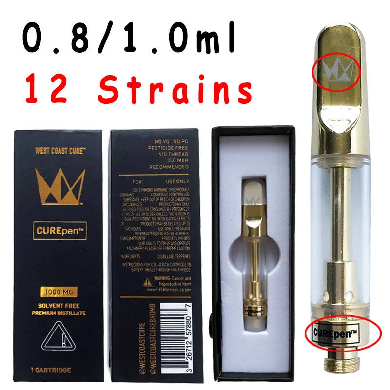₩2,486에서 Curepen Carts 빈 분무기 Vape 카트리지 포장 0.8ml 1ml 510 세라믹 분무기 Dab 펜