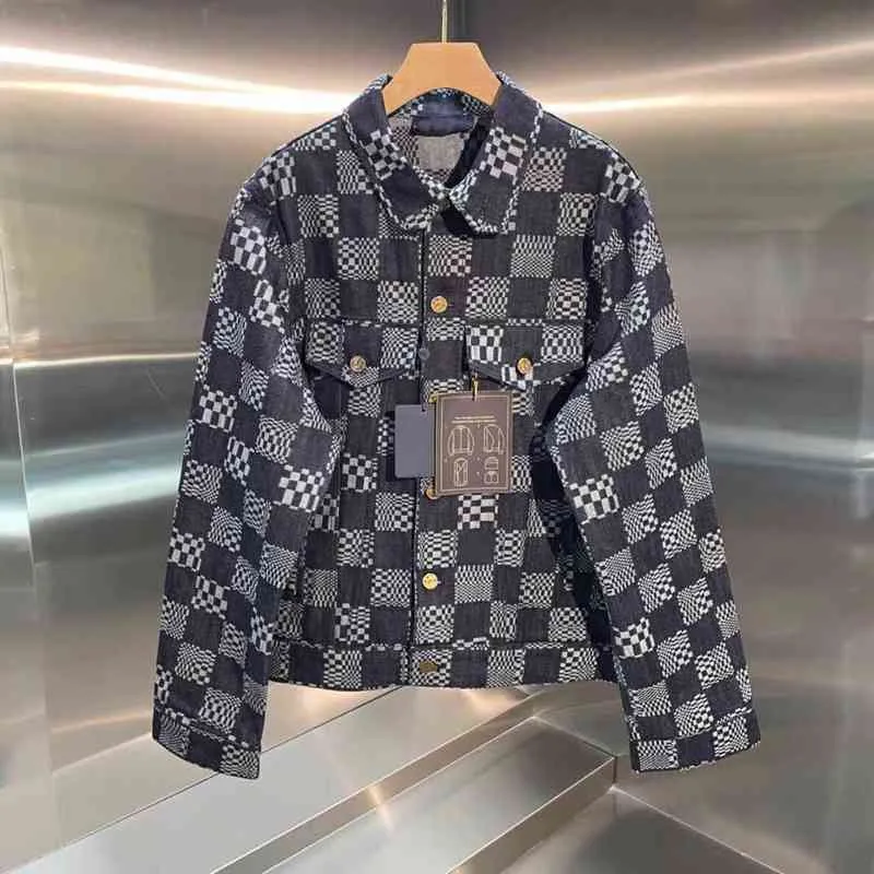 Checkerboard denim new arrivals jacket