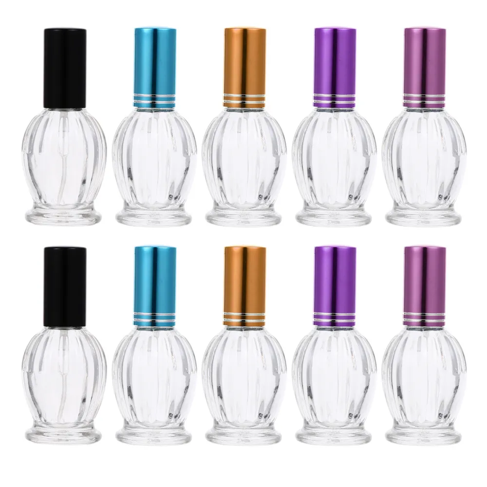 10pcs Perfume Dispenser Transparent Perfume Bottle Glass Atomizer Bottle