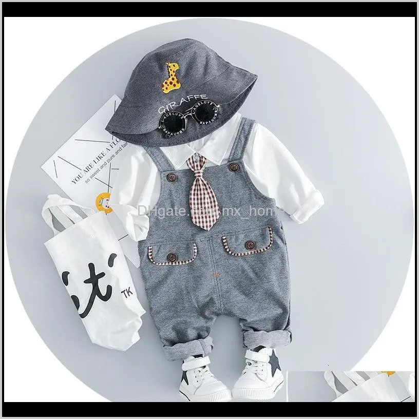 2021 new spring fall newborn boy`s clothes outfit one year birthday gentleman baby boy suit sports outfits iril