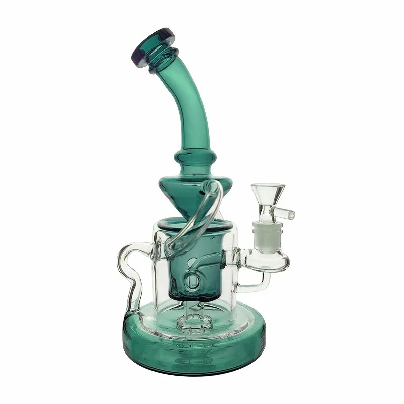 Narghilè Tornado Klein Recycler Showerhead Perc DAB Rig Beaker Bongs Olio DABS 14mm Colozzo congiunto