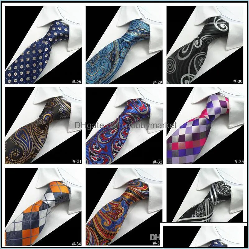 Designer Mens Ties 38 Design Silk Neck Ties 8cm Plaid & Striped Ties for Men Formal Business Wedding Party Gravatas