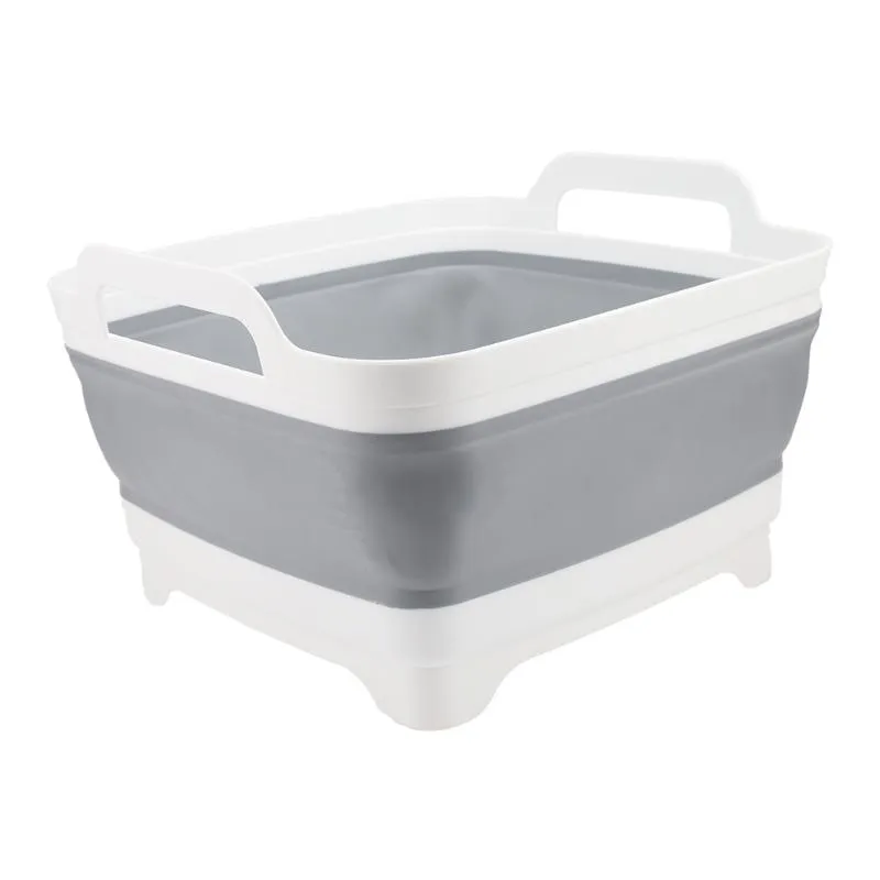 Seaux Un bac de lavage pliant portable Seau en plastique épaissi Lavabo léger pliable durable pour les voyages de camping en plein air