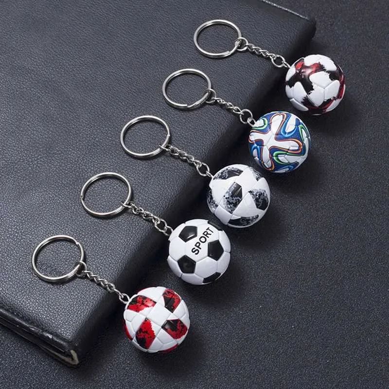 3D Sport Fußball Schlüsselanhänger Souvenirs PU Leder Schlüsselanhänger für Männer Fußballfans Schlüsselanhänger Anhänger Freund Geschenke G1019