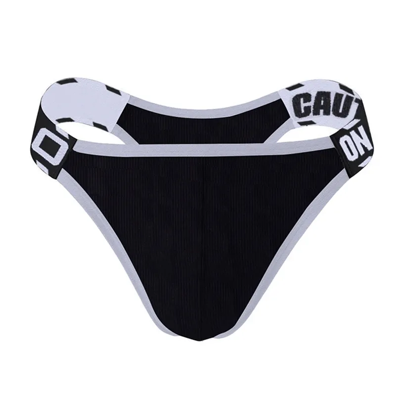 0850 Märke Sexy Underkläder Man Gay Mäns Briefs Thongs Gay Bomull Män Underbyxor Bikini Penis Pouch Soft Slip Cueca BS3109 210730