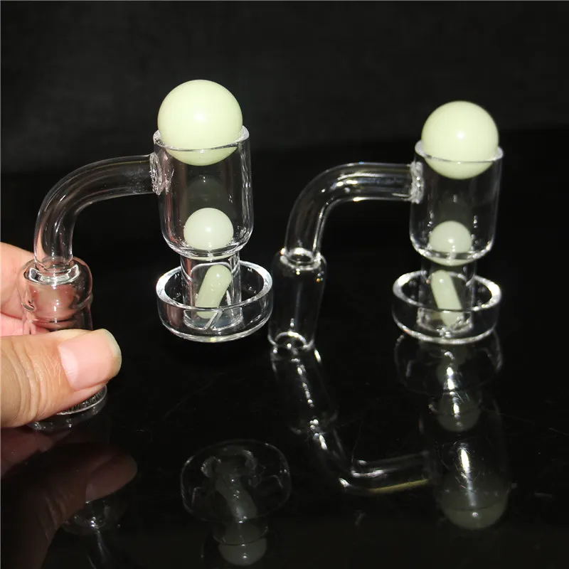 Smoking Quartz Banger Nail & Carb Cap set 25mm domeless nails 14mm 18mm Male Female Terp pearls for Dab Rigs Glass Bongs