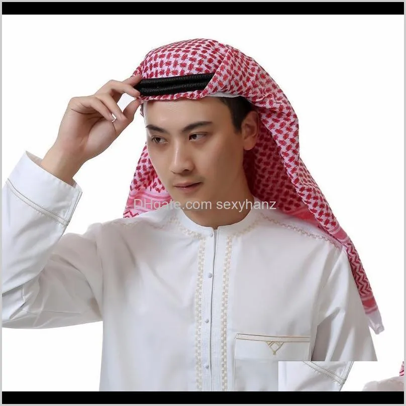 fashion muslim shemagh   agal men islam arabic hijab islamic scarf muslim arab keffiyeh arabic head cover sets a51608