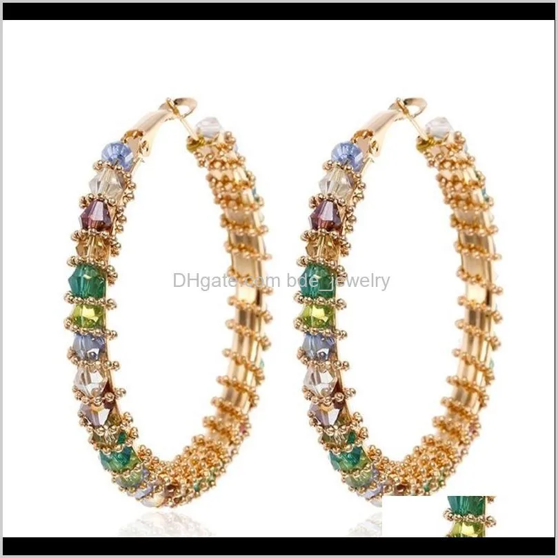 new fashion trendy women earrings jewelry yellow gold plated cz big earrings hoops for girls women nice gift
