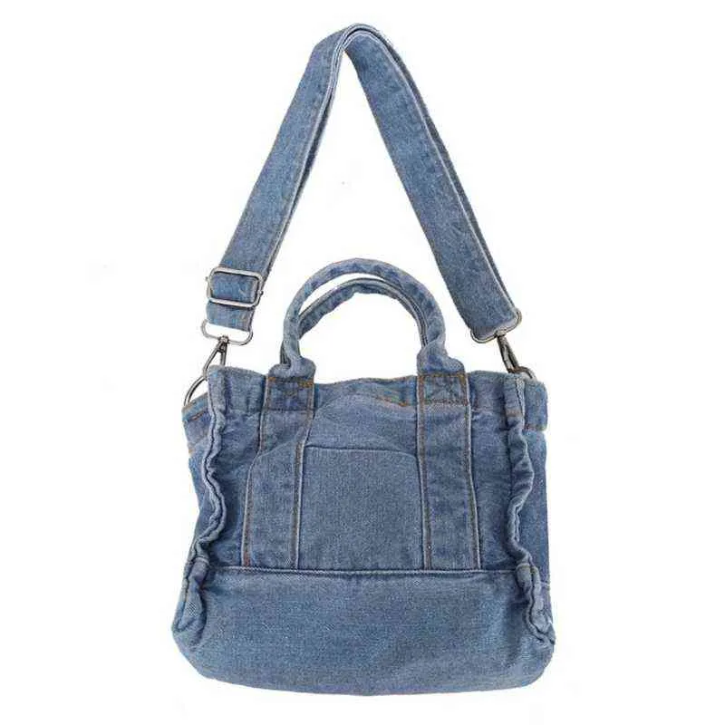 Multifunction Jeans Bags Women Denim Crossbody Bags with Pouch Tote Bag Casual Style Lightweight Classic Convenient Y1105