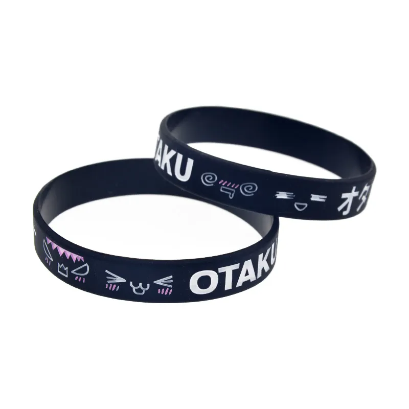 OTAKU Debossed Anime Movies To Watch Head Bracelets Silicone Rubber For  Adult Size Portrait Decoration Logo In Black From Matchgift, $31.48