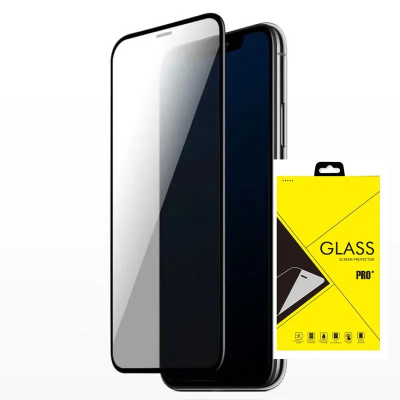 Anti-Spy Privacy Full Covered Tempered Glass Protector Silke Tryckt för Oppo Realme 6 7 Pro C11 C15 A53S 5G 100PC / LOT i Retail Package