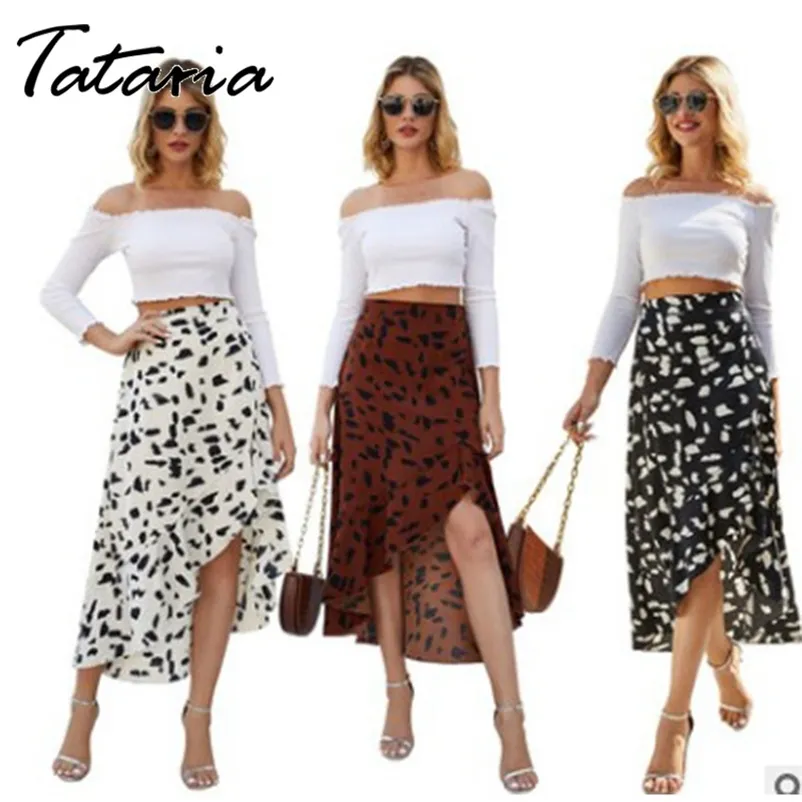 Fashion Women Leopard Print Skirts Summer Sun Protection Wrap Lace Up Midi Sexy Tulle Femme Causal Elegant 210514