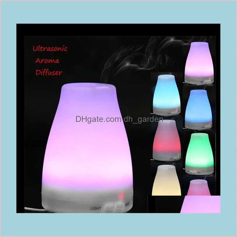 Öle Diffusoren Düfte Dekor Hausgarten 100 ml 7-Farben-LED-Aroma-Luftbefeuchter Nachtlicht Luftaromatherapie-Diffusor Ultraschall-Essenz