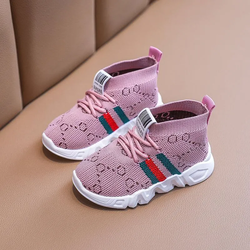 Wholesale Kids Shoes Antislip Soft Bottom Baby Sneaker Casual Flat Sneakers Shoes Children size Girls Boys Sports Shoes