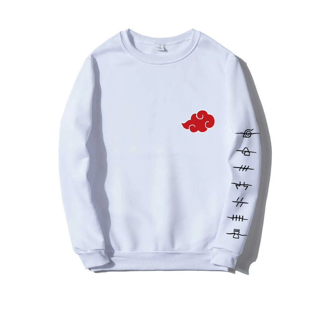 أنيمي أكاتسوكي سحابة الرموز طباعة الرجال هوديس البلوز الشارع الشهير عارضة crewneck البلوز الرجال النساء المتضخم البلوز Y0804