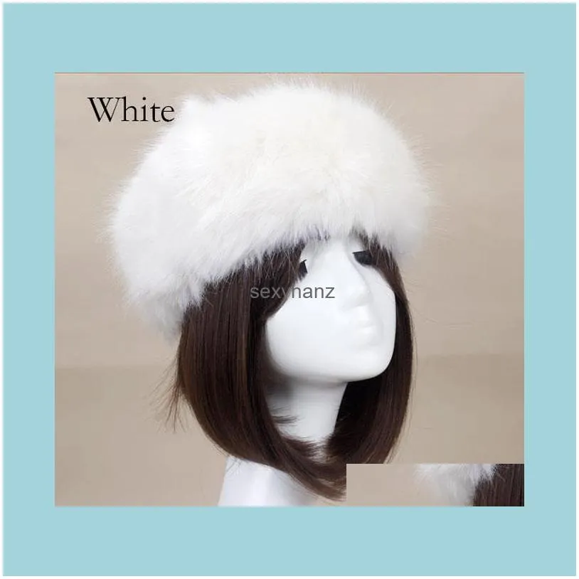 Adult Unisex Winter Fluffy Thick Faux Fur Hat Warm Ear Warmer Snow Ski Hats Cap