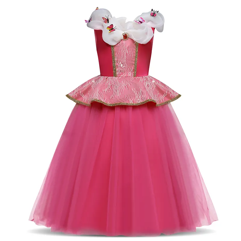 Girls Princess Dress: Sleeveless Party Costume Premium Quality