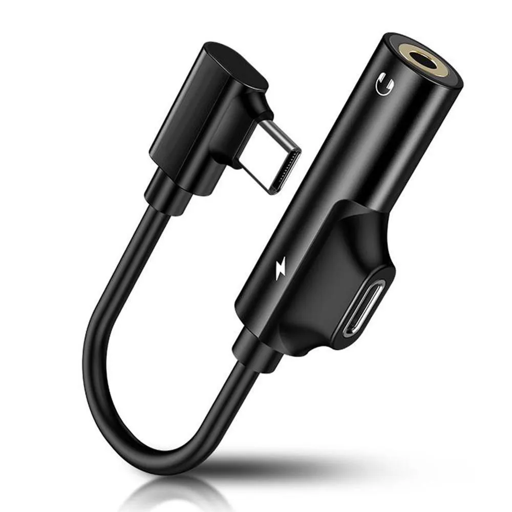 USB Tipi C için 3.5mm Jack Typeec Ses Splitter Kulaklık Kablosu Kulaklık AUX 3.5 Adaptörü Şarj Xiaomi Mi6 Mix2 Için USB-C Kordon Huawei Için
