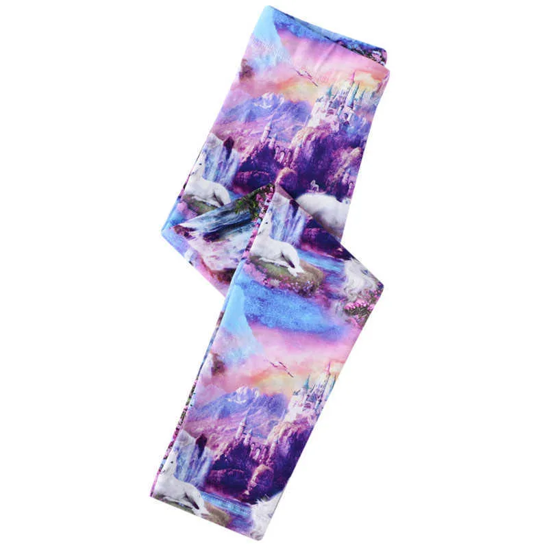 Jumping meters 3-8T Unicorn Girls Leggings Pants Fashion Cotton Kids Pencil for Autumn Spring Baby Trousers 210529