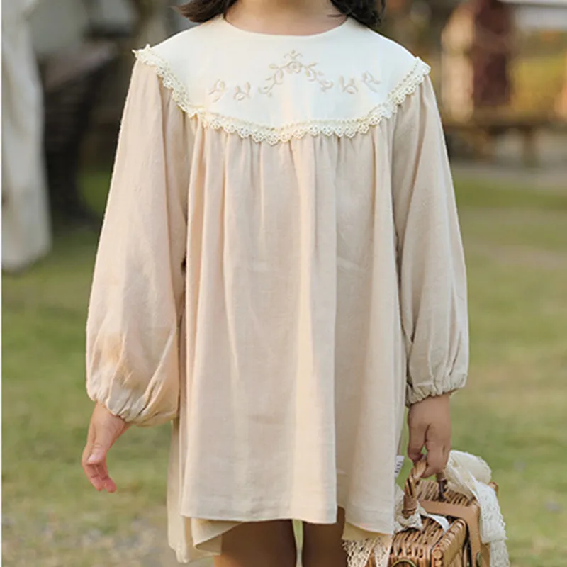 Vêtements pour enfants Spring Automne Couture Dentelle Baby Girl Robe Style Thorn Princess 210515