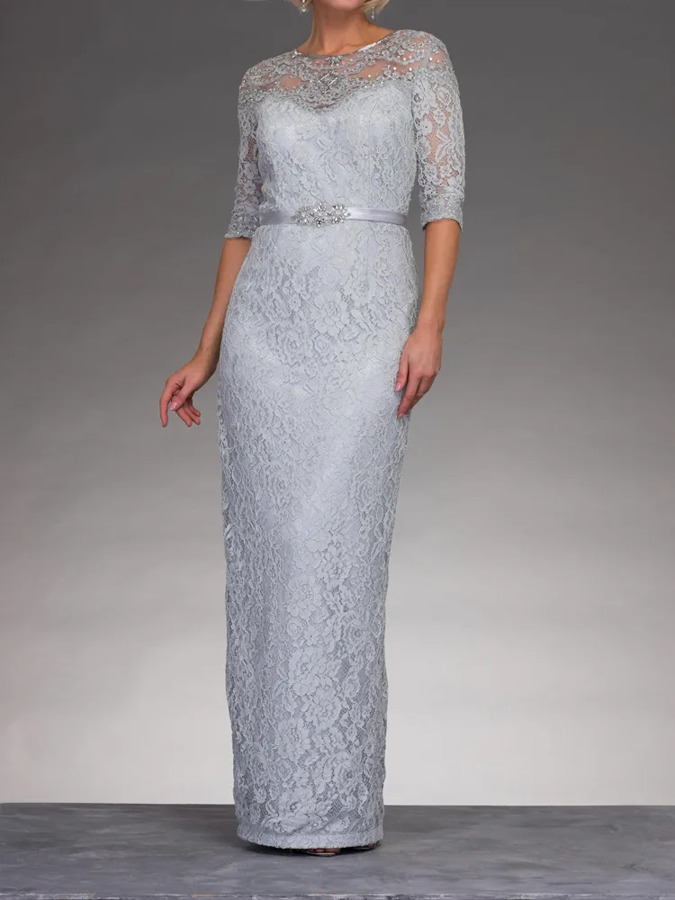 chinese dress ladies Sheath-Column Maxi Chiffon Elegant Mother Bride Dresses COCOMELODY CM0275, Champagne