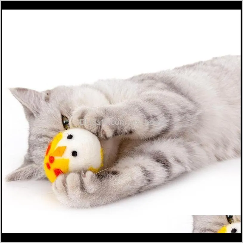 easter cat toy lovely chicken egg cat chew toy catnip playing ball