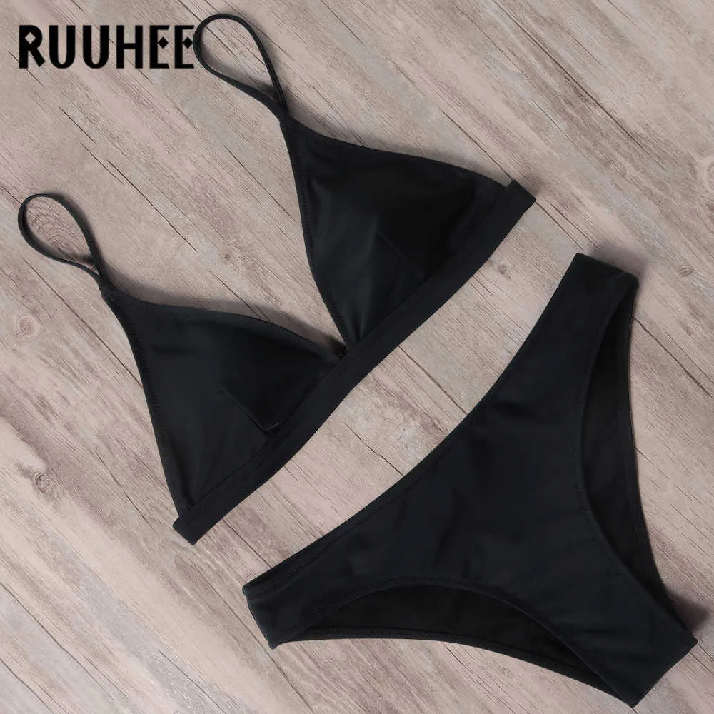 RUUHEE 2020 chaud Triangle Bikini maillot de bain Push Up maillots de bain femmes brésilien Bikini ensemble maillot de bain femme coussinets maillots de bain Biquini Y0820