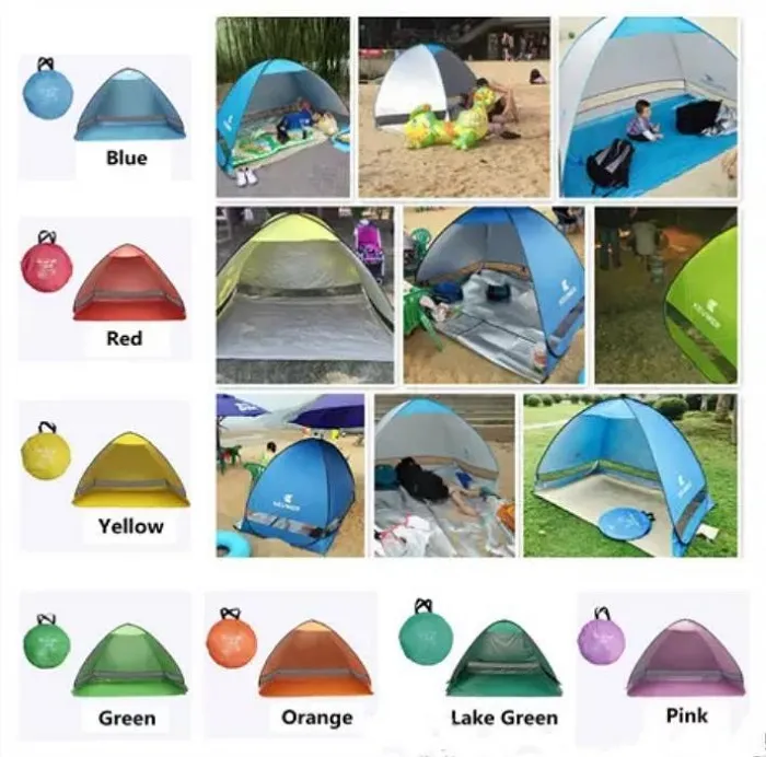 SimpleTents Easy Carry Tents Outdoor Camping Accessories fors 2-3 People UV Protection Tent for Beach Travel Lawn 20 PCS /Lot Colorful Tent