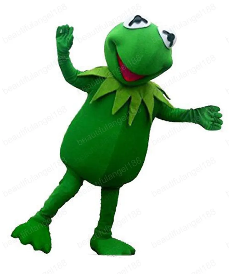 Costume de mascotte de grenouille d'Halloween de haute qualité personnaliser le personnage de thème d'anime en peluche de dessin animé taille adulte déguisement de carnaval de Noël