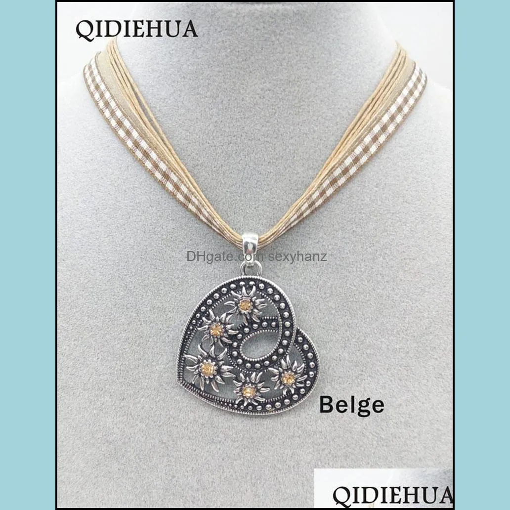 Free Bohemia Vintage Necklace Pendant Fashion Crystal Lucky Edelweiss Necklace Women Charm Rope Gift Jewelry Wholesale