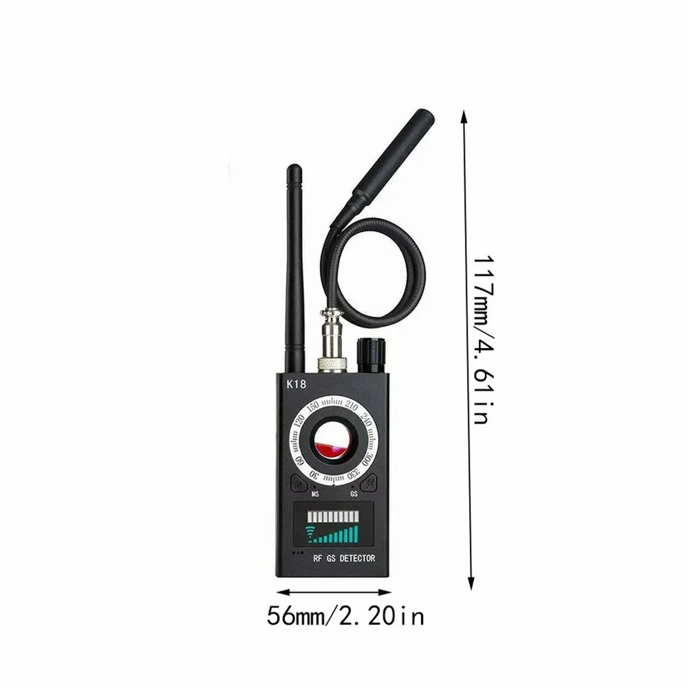 New 1MHZ-6.5GHZ K18 Multifunctional Detector mini Camera GSM Audio Error Finder Wireless GPS Signal Lens RF Tracker Detection