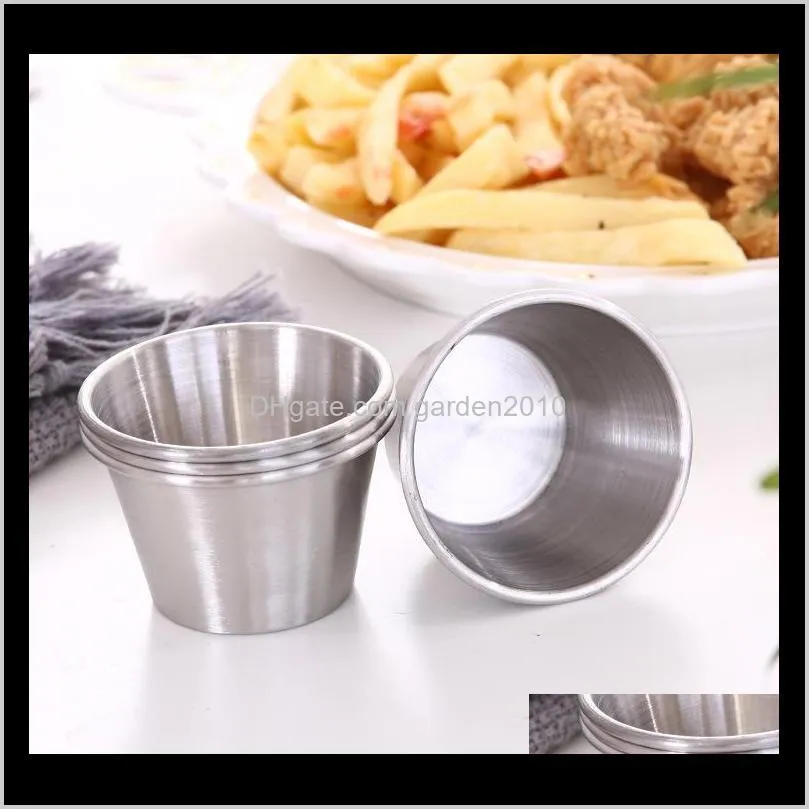 stainless steel sauce cups potato chips tomato paste cup restaurant salad dressing cup dipping bowls wb2314