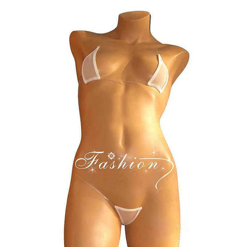 NXY Sexy Mini Micro Bikini Set Transparent Triangle... From Newsex, $18.06 