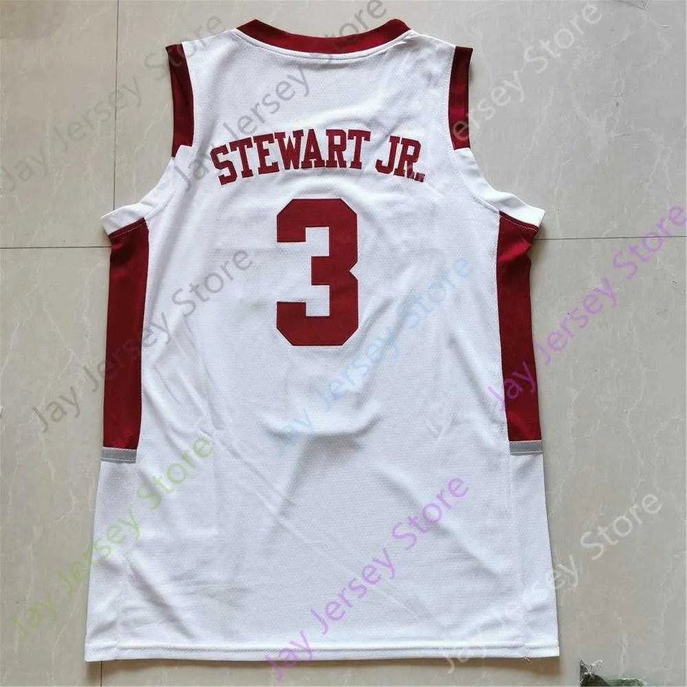 2021 New NCAA College Mississippi State Bulldogs Basketball Jersey 3 D.J. Stewart Jr. Size S-3XL Black White