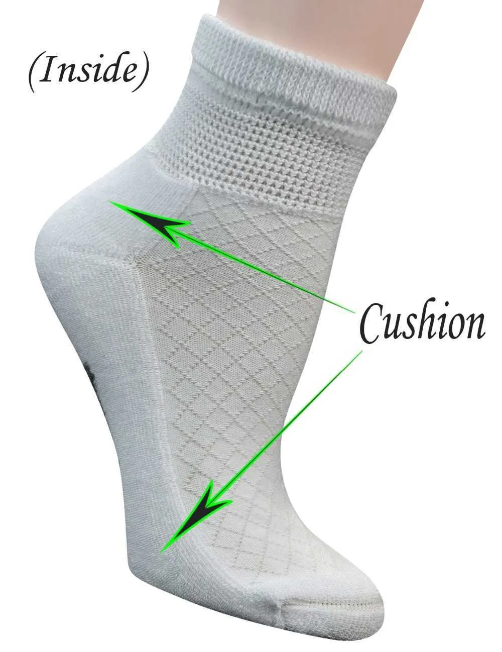 Womens Ankle Cotton Mesh Diabetic Socks 4