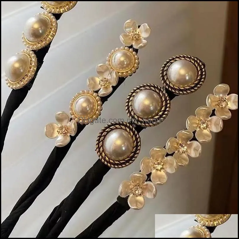 Pearl Hairpin Hair Accessories For Women Metal Simple Statement Jewelry Crystal Rhinestone Gifts