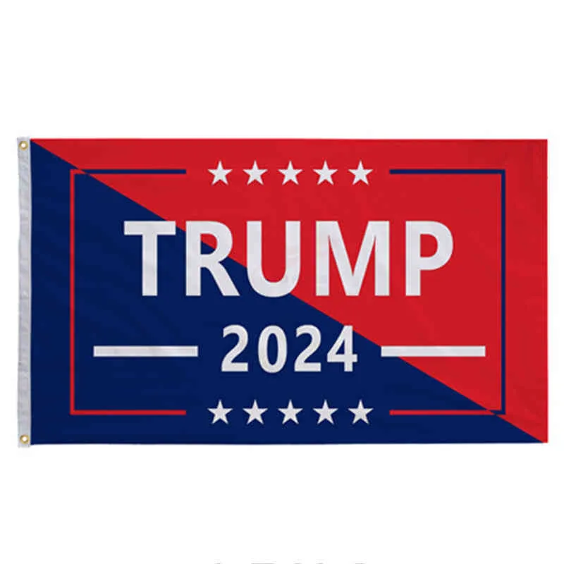 Trump 2024 bandera Estados Unidos Elección general banner 2 ojales de cobre Save America nuevamente banderas Poliéster al aire libre Decoración interior 90 * 150 cm / 3 * 5FT HY0186