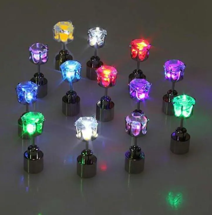 Jewelrychristmas 선물 플래시 스터드 헤어 핀 귀걸이 조명 스트로브 Led Luminous Light Up 나이트 클럽 파티 귀걸이 드롭 배달 2021 1tdhu