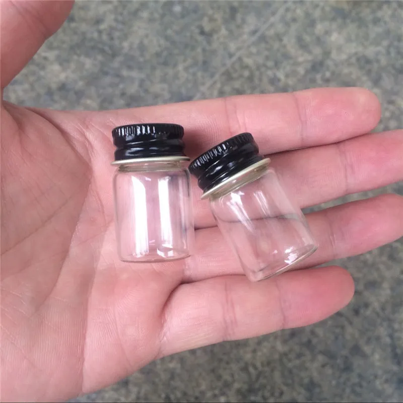6ml Glass Bottles With Aluminium Cap Small Transparent Mini Empty Glass Jars Bottles Botellas1