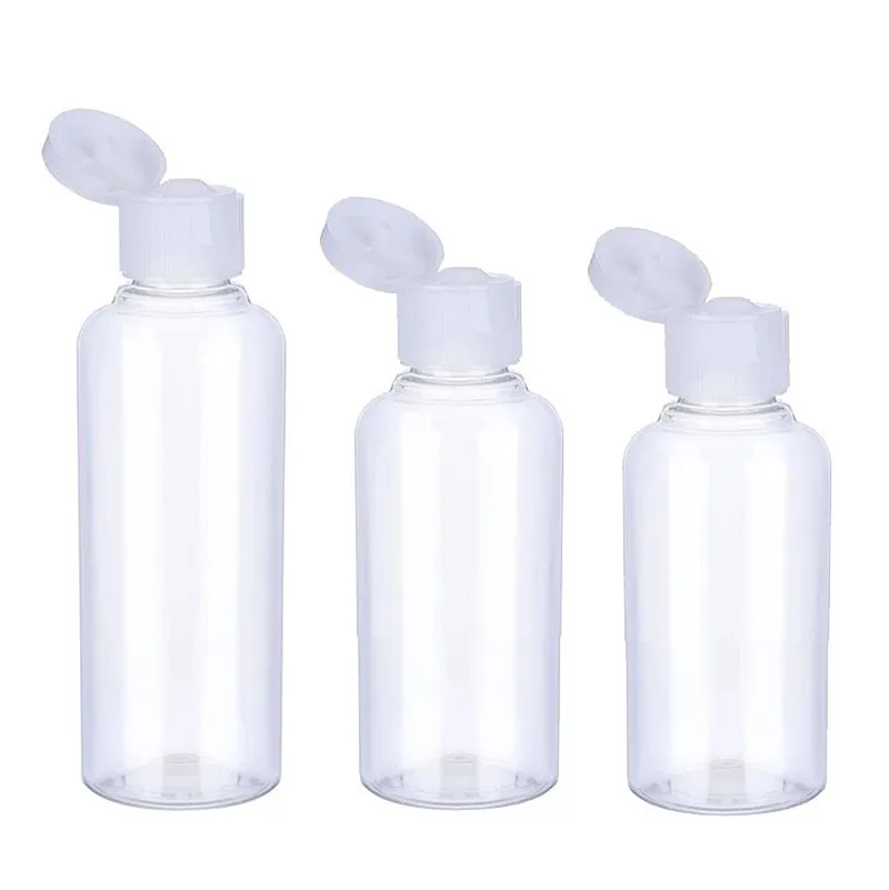 Travel Bottle Refillable Toiletry Bottles for Shampoo Lotion Soap Leak Proof Containers With Flip Cap 5ml 10ml 20ml 30ml 50ml 60ml 80ml 100ml