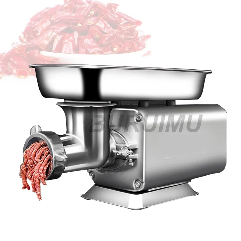 Kommersiell kapacitet Sausage Filling Grinder Köttskärmaskin Mixer Maker Multifunktion Beef Cutter Tillverkare 120kg / h