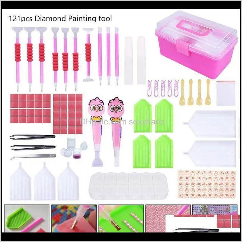 121pcs multi 5d diamond painting tool embroidery kit art painting accessories for a large area with the same color diamond1