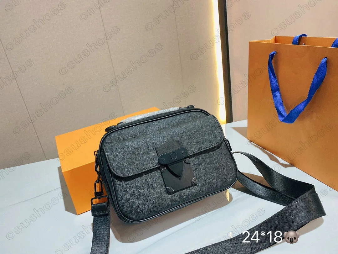 Torby na ramię S Męskie Męskie Torba Messenger Black Expossed Monograms Projektanci torebki kurierskiej luksurowe Portfel Cross Body Portfel